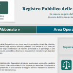 Il Registro Pubblico delle Opposizioni
