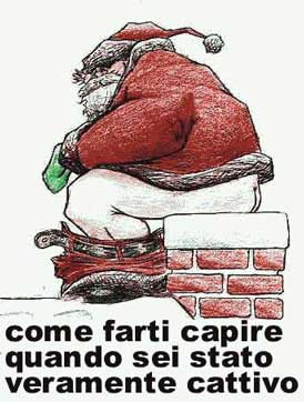 babbo natale cattivo vignetta